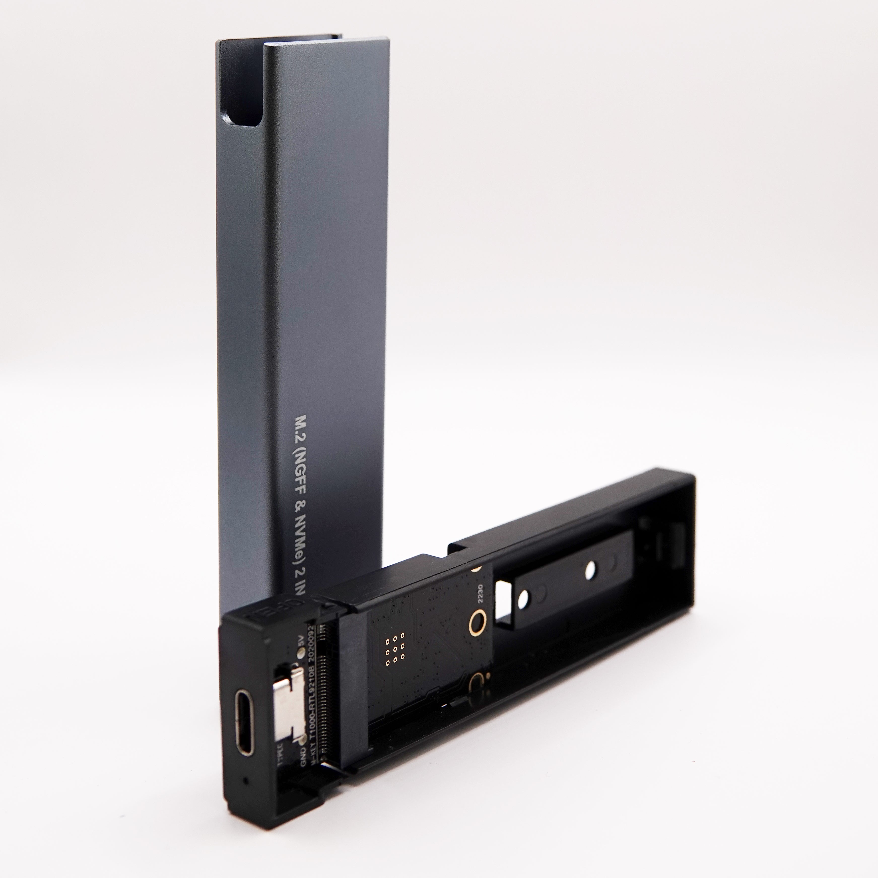 Aluminium M.2 SSD-behuizing (NGFF&NVMe&SATA)